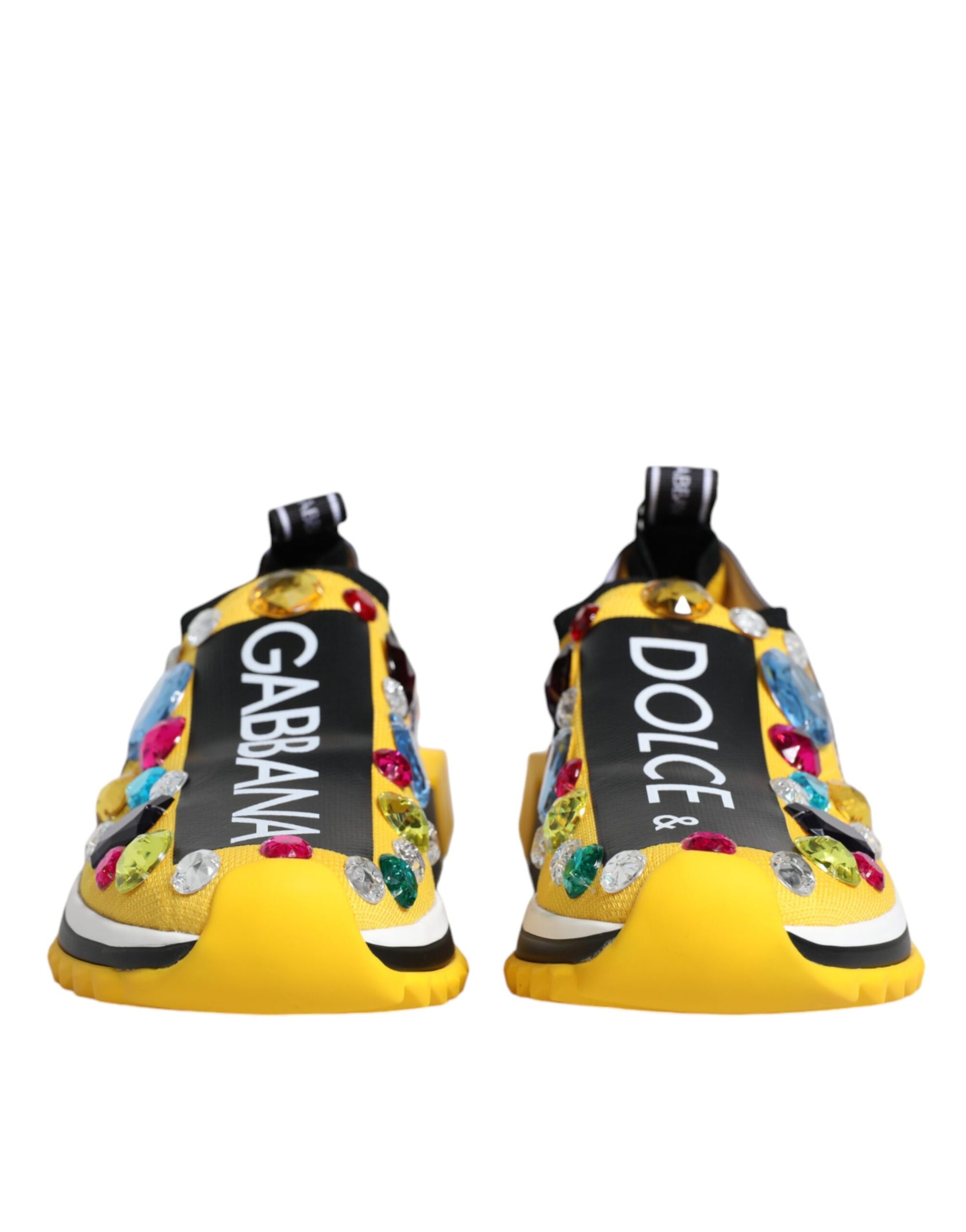 Chaussures Baskets Basses Dolce & Gabbana Sorrento Jaune Cristaux