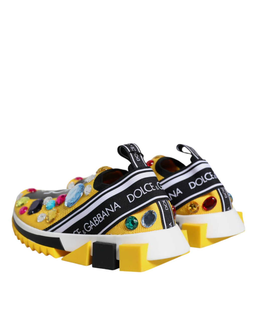 Chaussures Baskets Basses Dolce & Gabbana Sorrento Jaune Cristaux