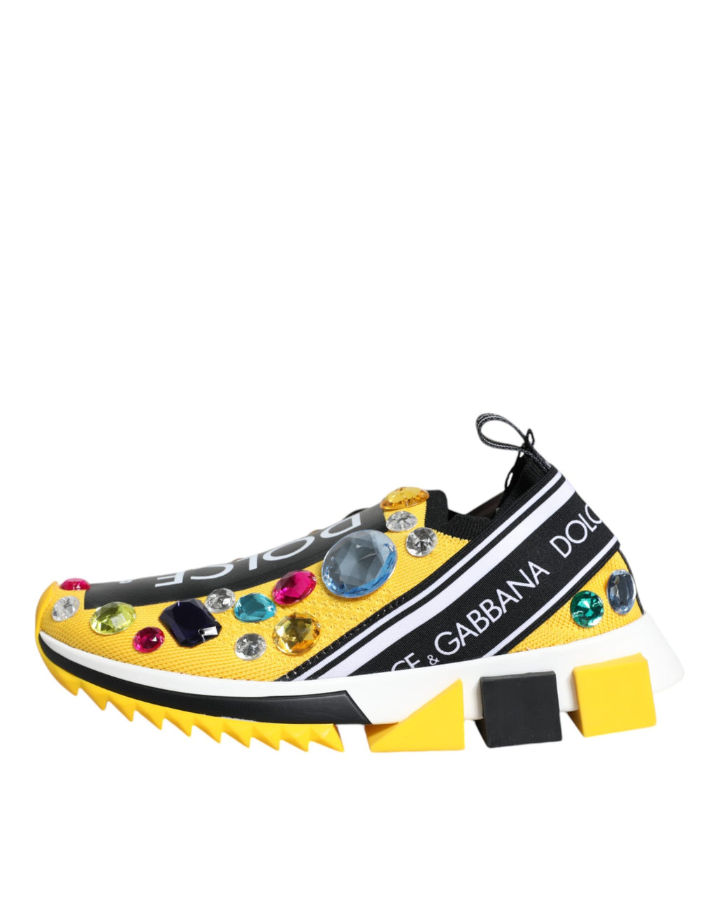 Chaussures Baskets Basses Dolce & Gabbana Sorrento Jaune Cristaux