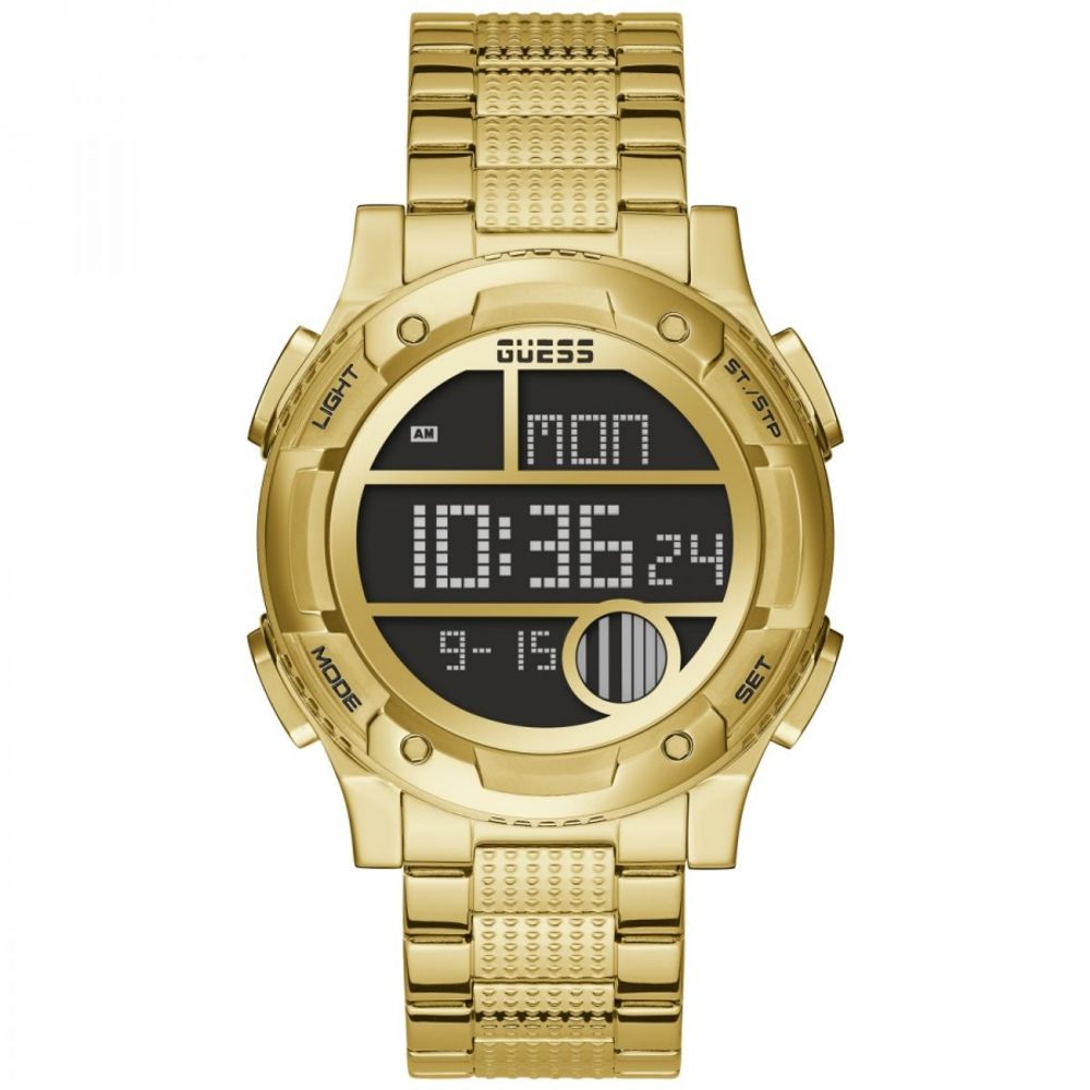 Montre digitale Guess en acier inoxydable doré