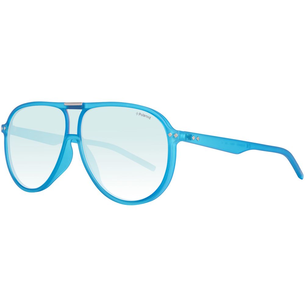 Lunettes de soleil Polaroid en acétate bleu