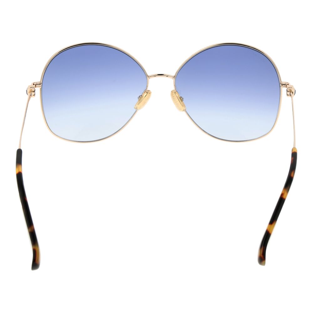 Lunettes de soleil Max Mara en métal doré