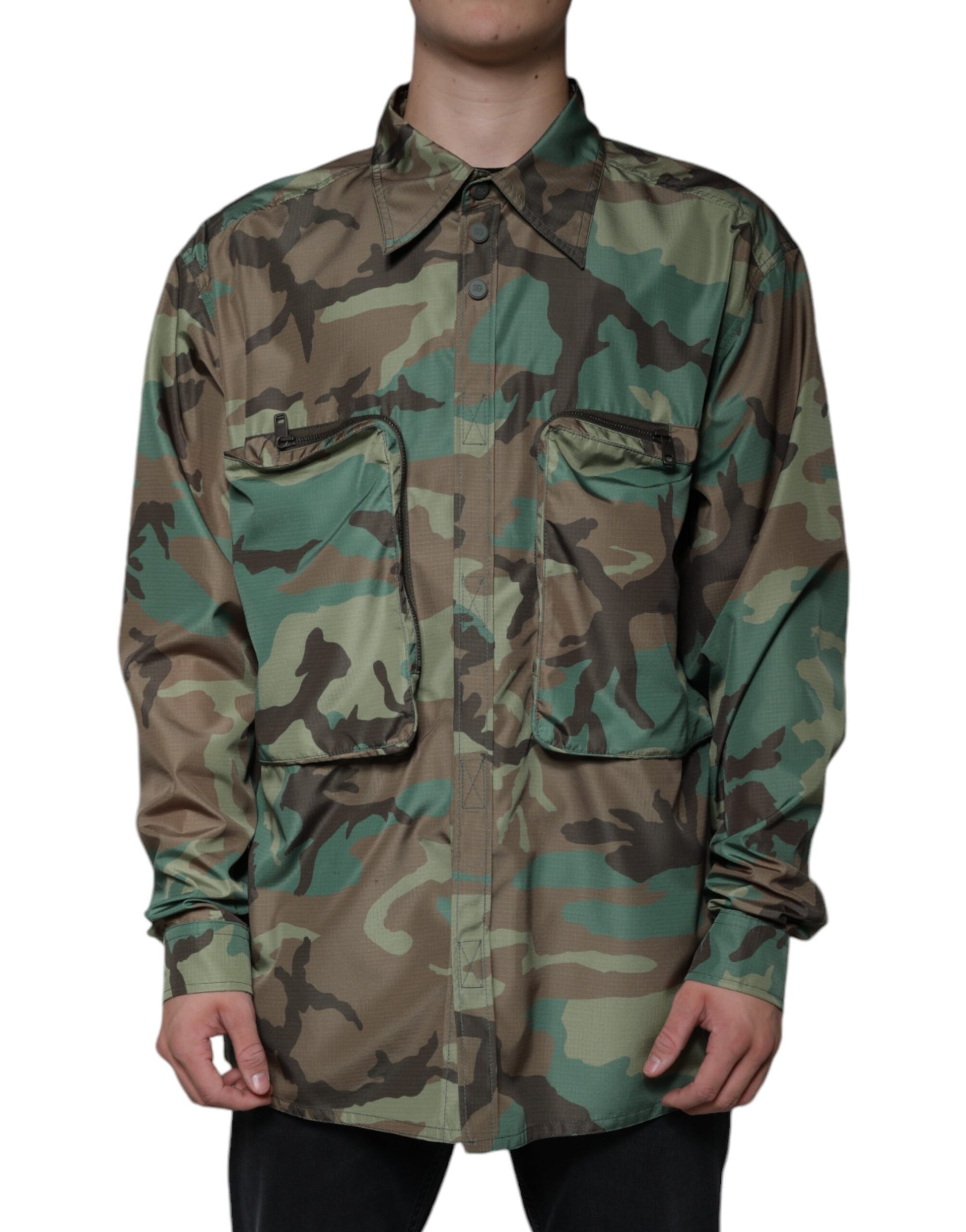 Chemise boutonnée Dolce & Gabbana camouflage multicolore