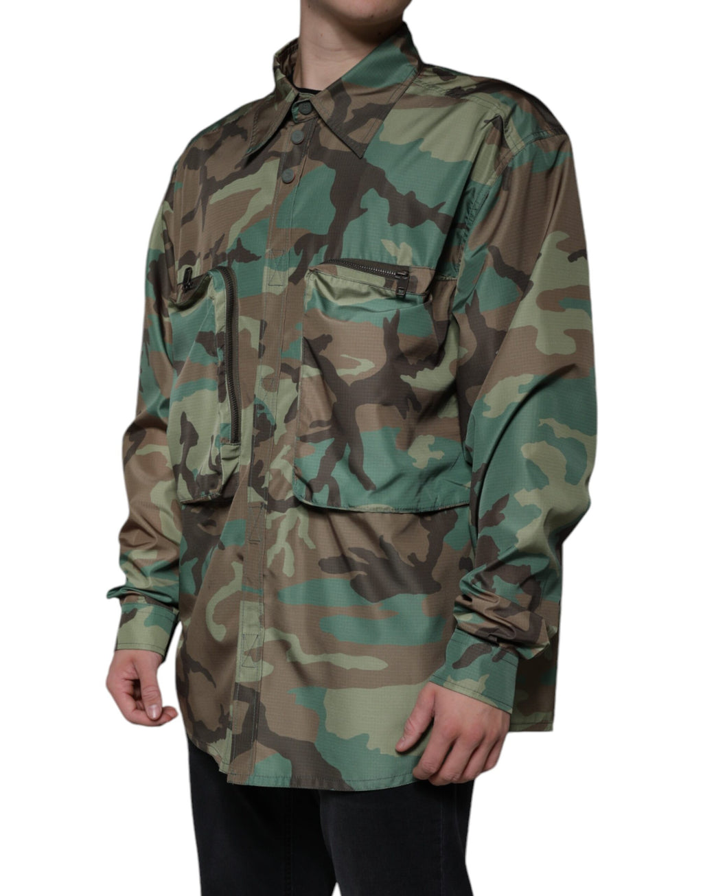Chemise boutonnée Dolce & Gabbana camouflage multicolore
