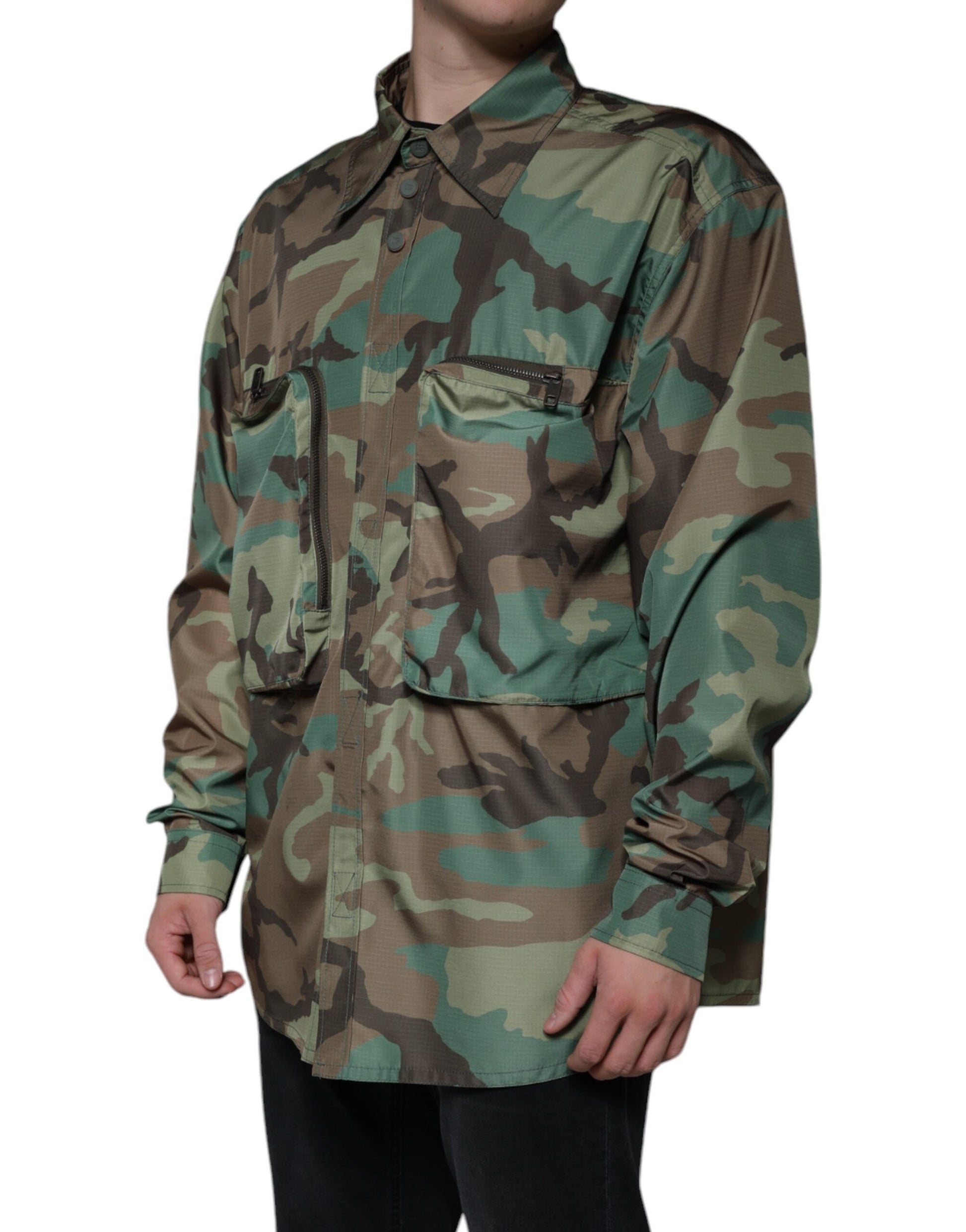 Chemise boutonnée Dolce & Gabbana camouflage multicolore