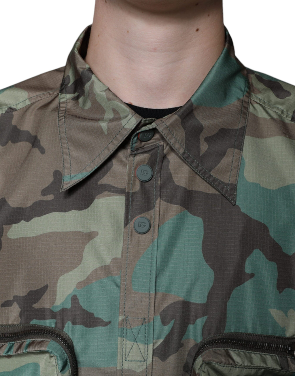 Chemise boutonnée Dolce & Gabbana camouflage multicolore