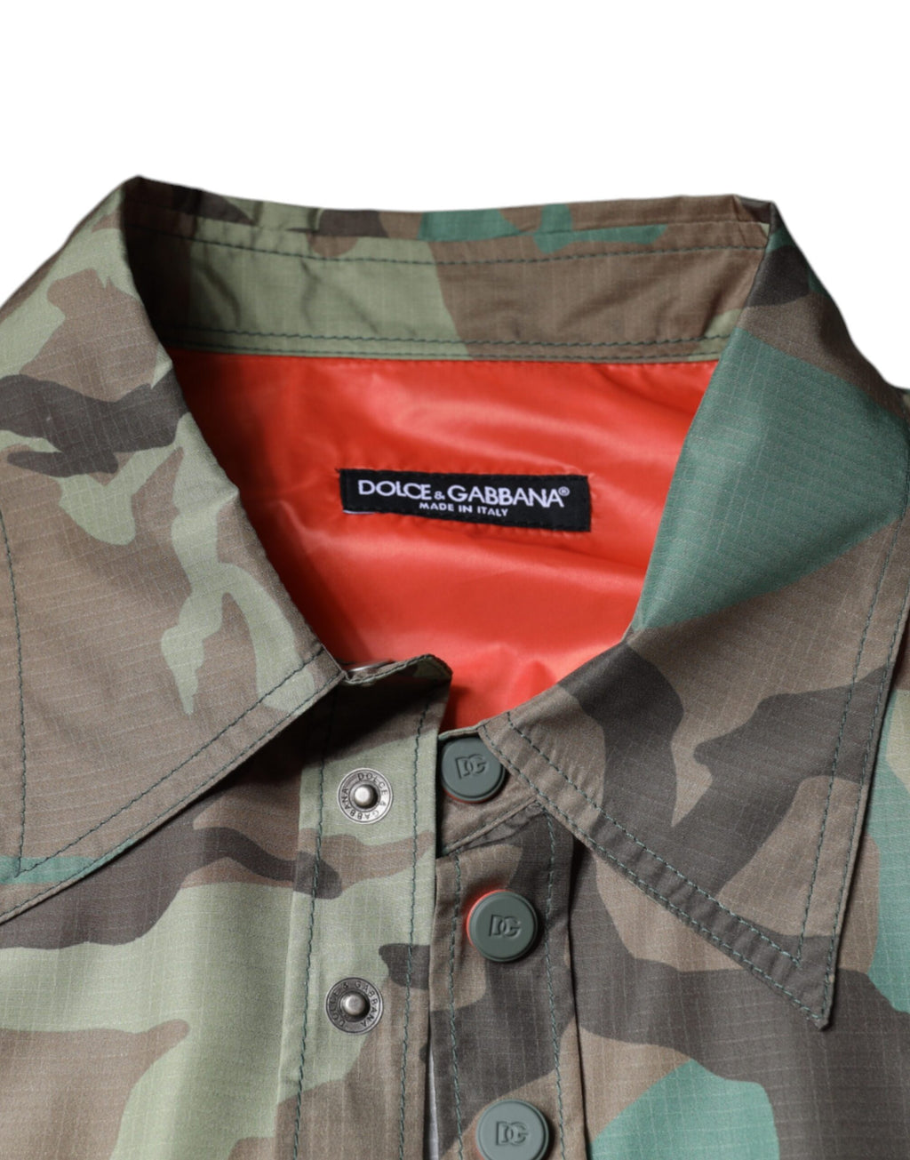 Chemise boutonnée Dolce & Gabbana camouflage multicolore
