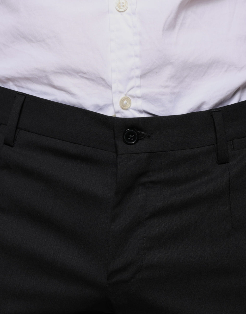 Pantalon de costume ajusté noir en laine Dolce & Gabbana