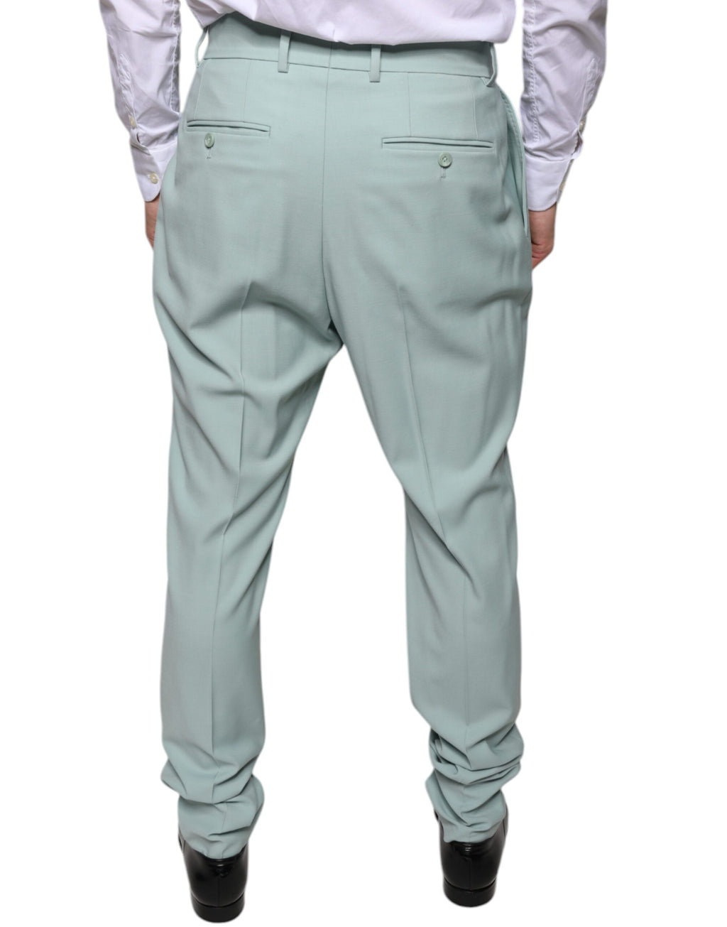 Dolce & Gabbana Green Dress Pants for Men side view