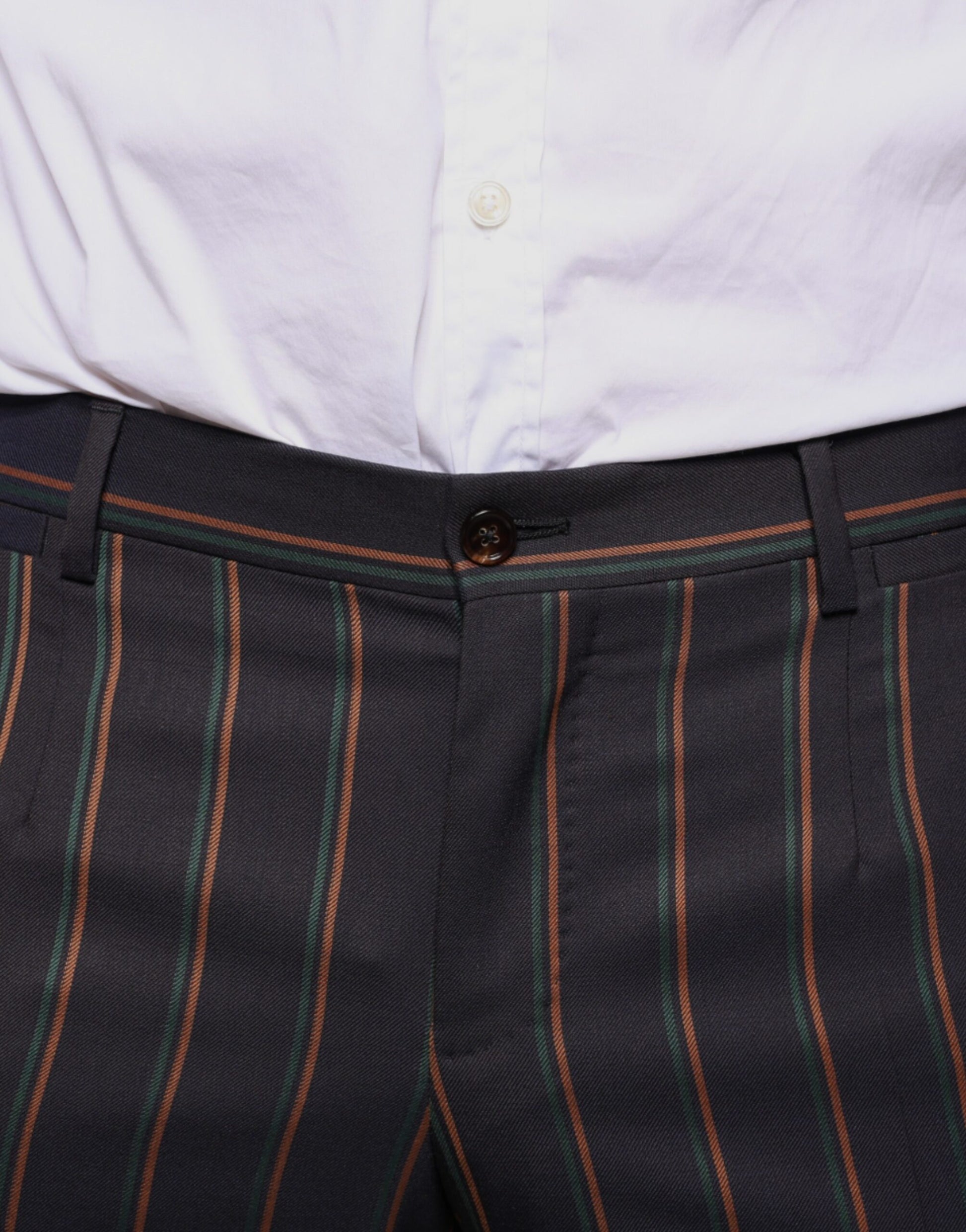 Pantalon habillé skinny pour homme Dolce & Gabbana à rayures marron