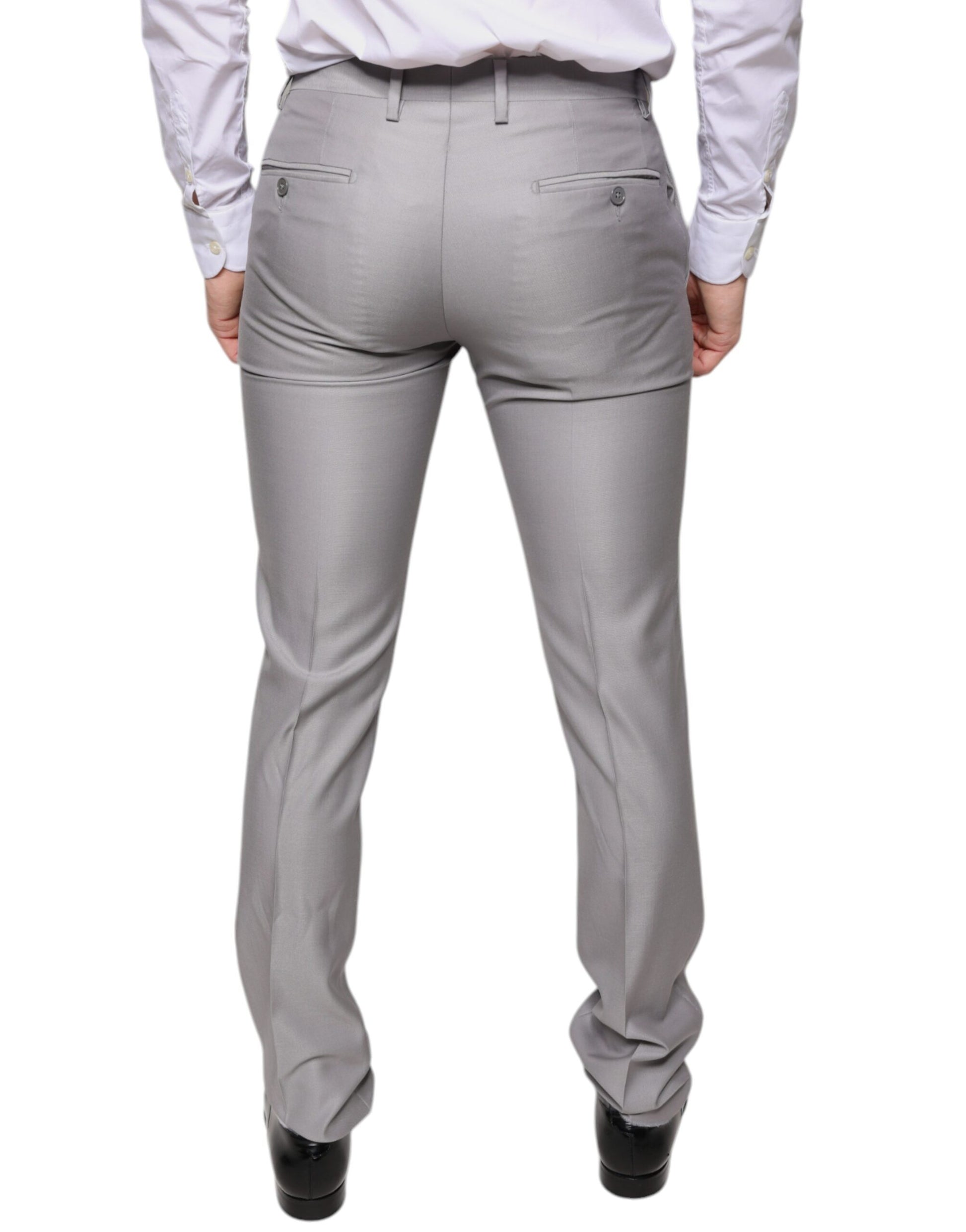 Pantalon de costume Dolce & Gabbana en laine gris clair