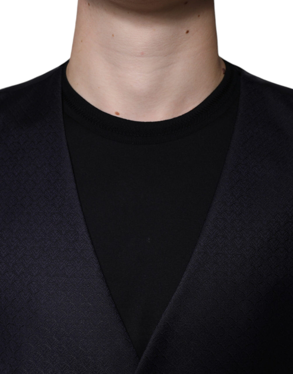 Dolce & Gabbana Gilet Noir en Laine Robe Gilet Formel
