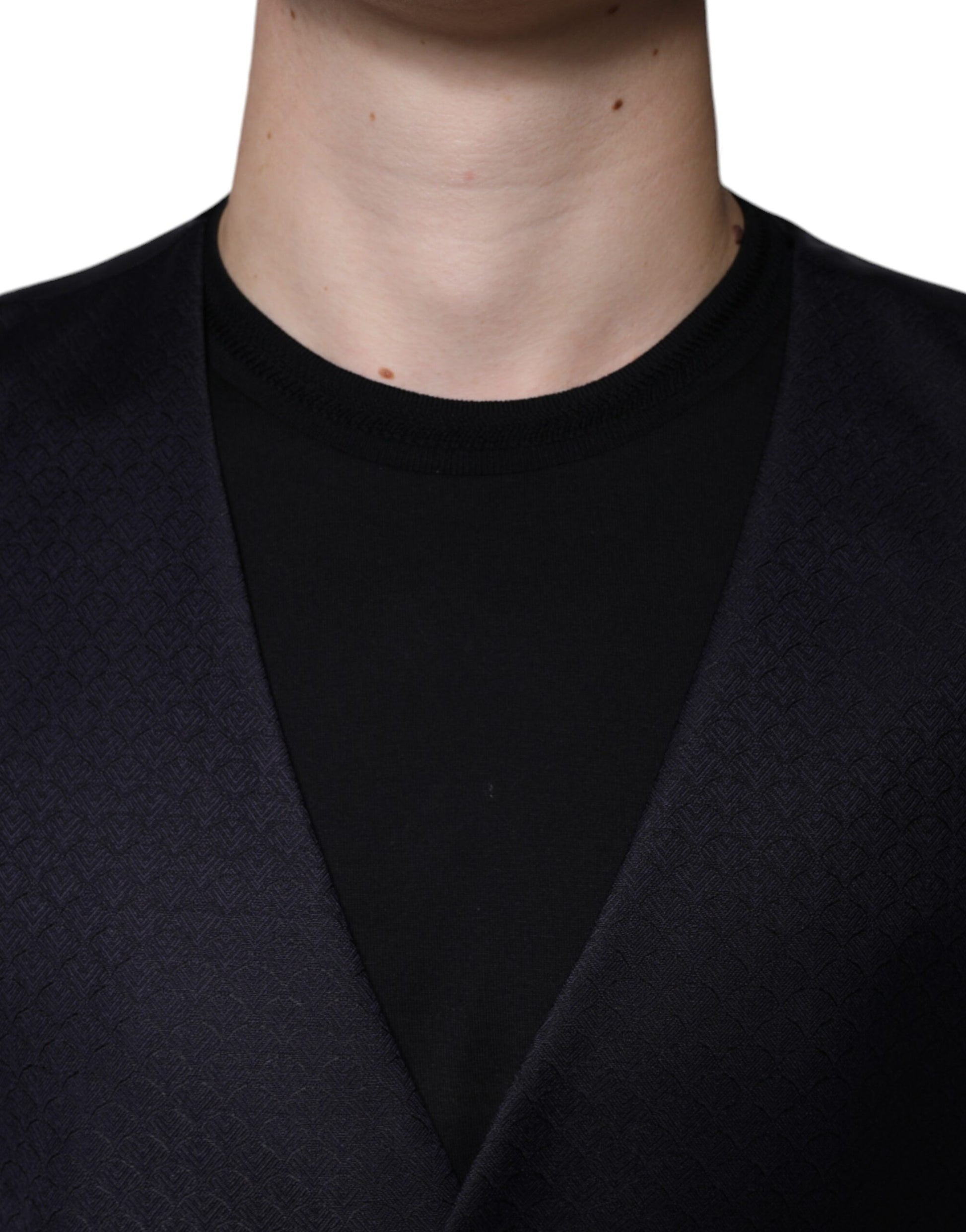 Dolce & Gabbana Gilet Noir en Laine Robe Gilet Formel