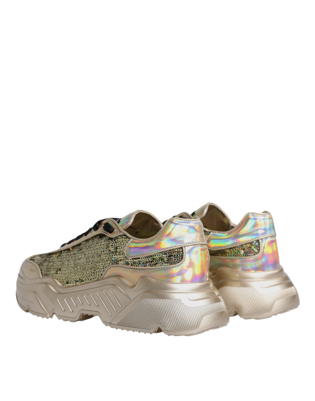 Chaussures Baskets Daymaster Irisées à Paillettes Dorées Dolce & Gabbana