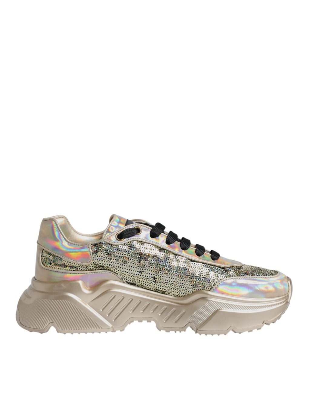 Chaussures Baskets Daymaster Irisées à Paillettes Dorées Dolce & Gabbana