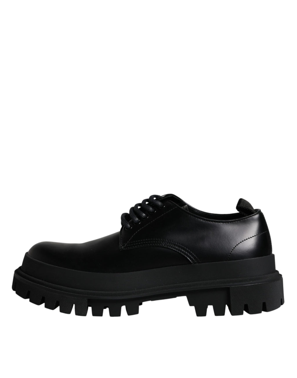 Chaussures habillées de randonnée montantes en cuir noir Dolce & Gabbana