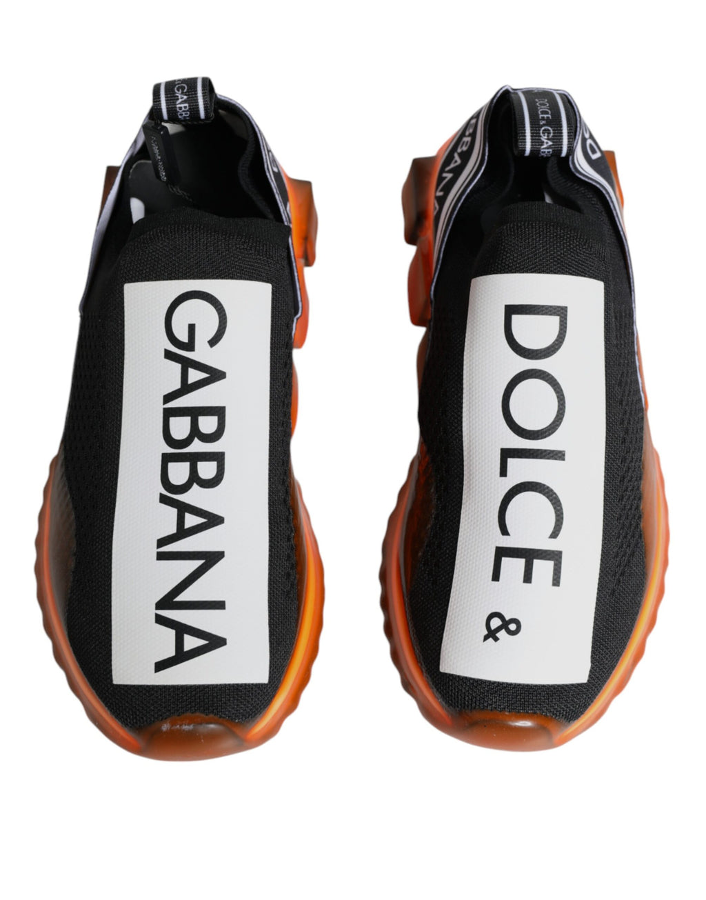 Chaussures Dolce & Gabbana Sorrento, noires et oranges, à enfiler