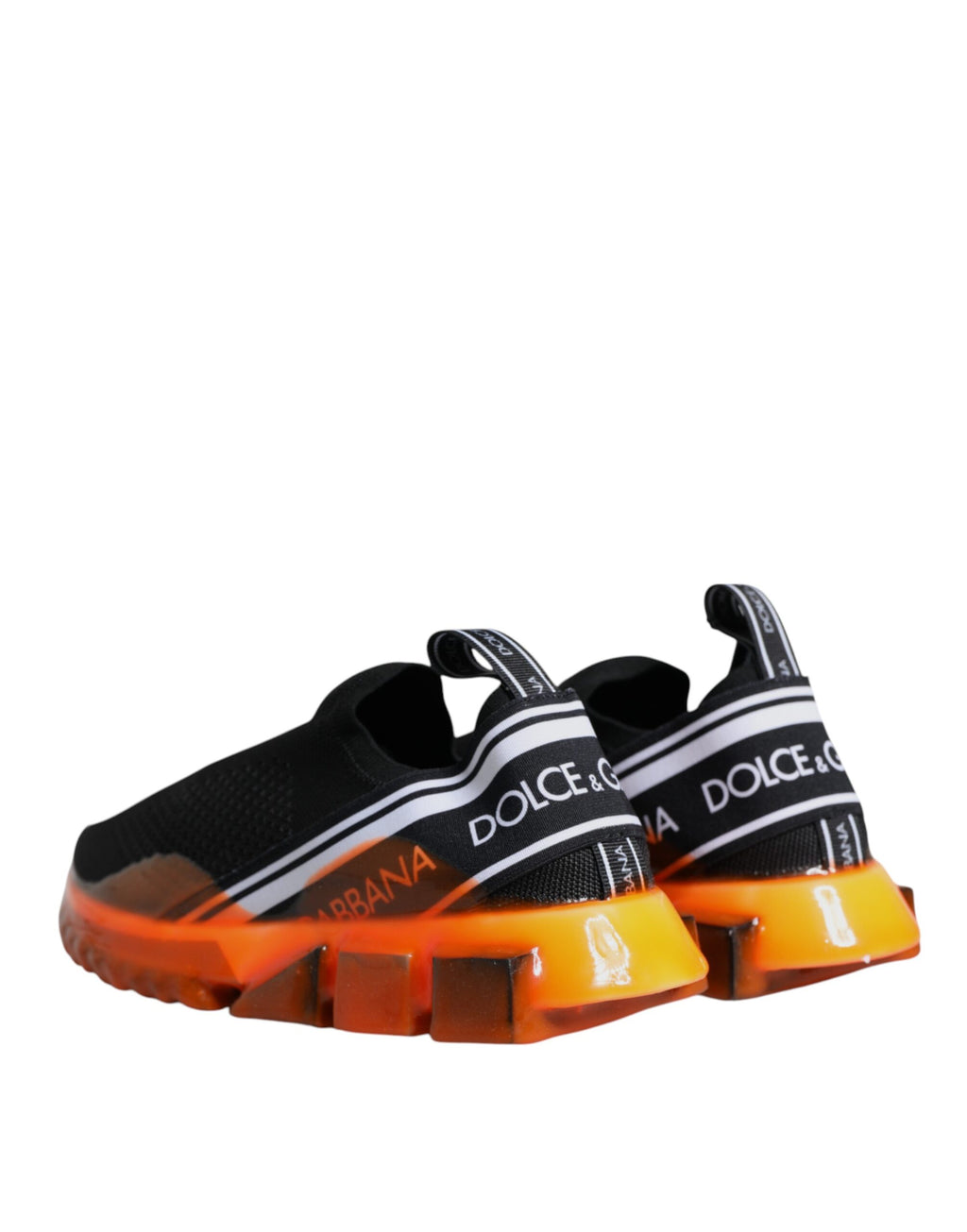 Chaussures Dolce & Gabbana Sorrento, noires et oranges, à enfiler