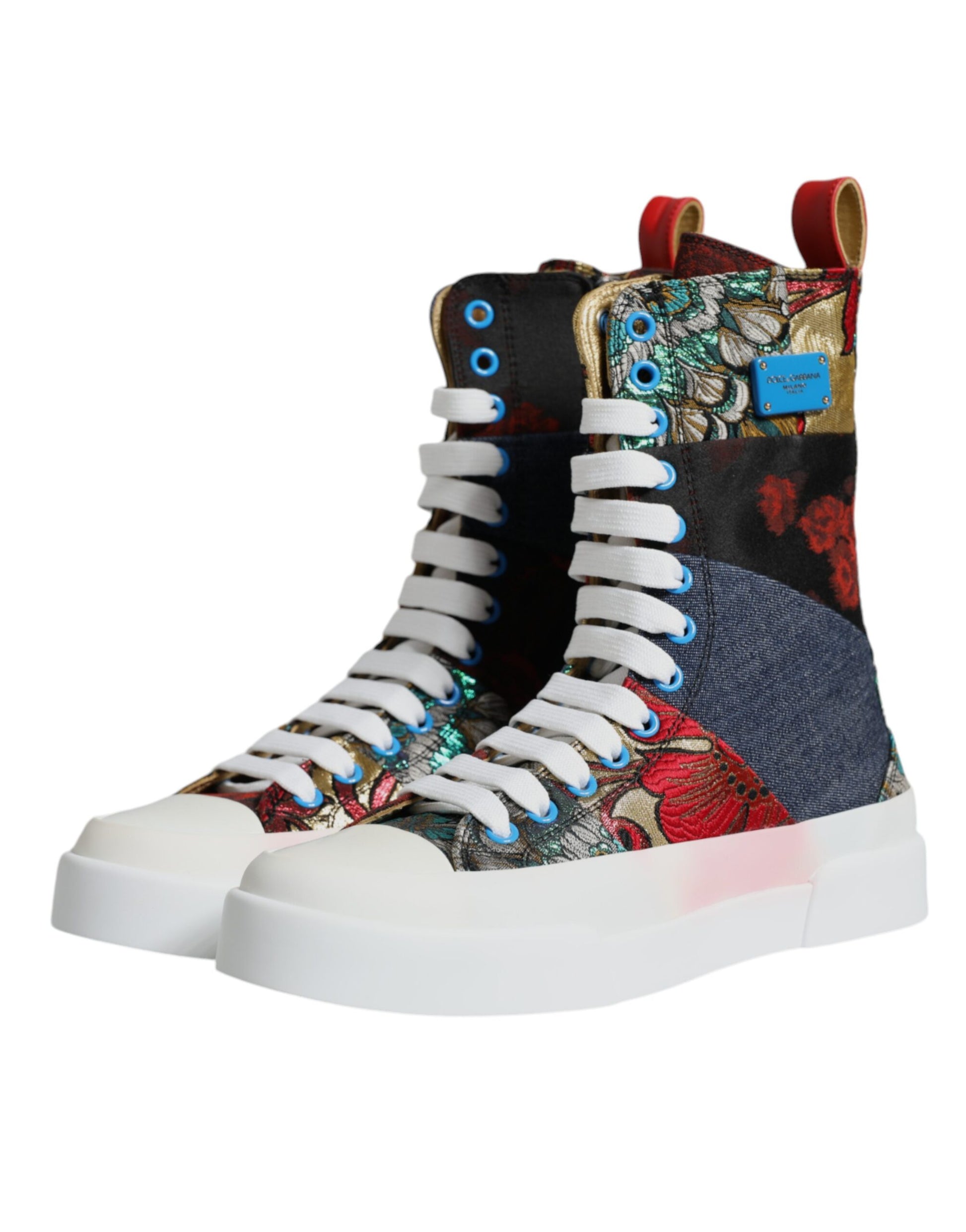 Chaussures Baskets Montantes Patchwork Multicolore Dolce & Gabbana