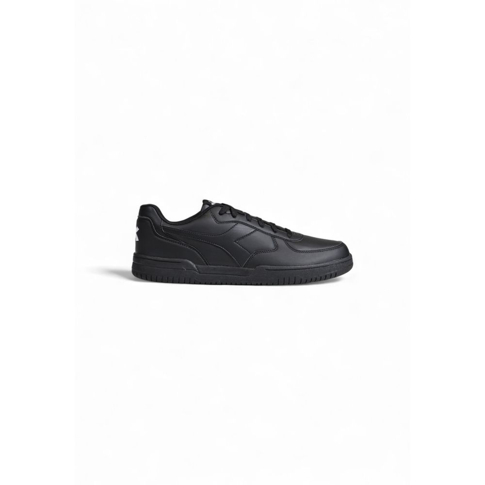 Diadora-Sneaker aus schwarzem Kunstleder