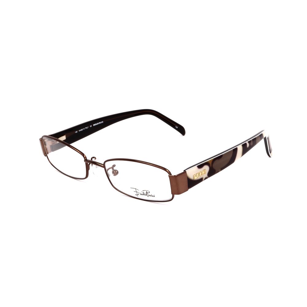 Lunettes (monture) en métal marron Emilio Pucci
