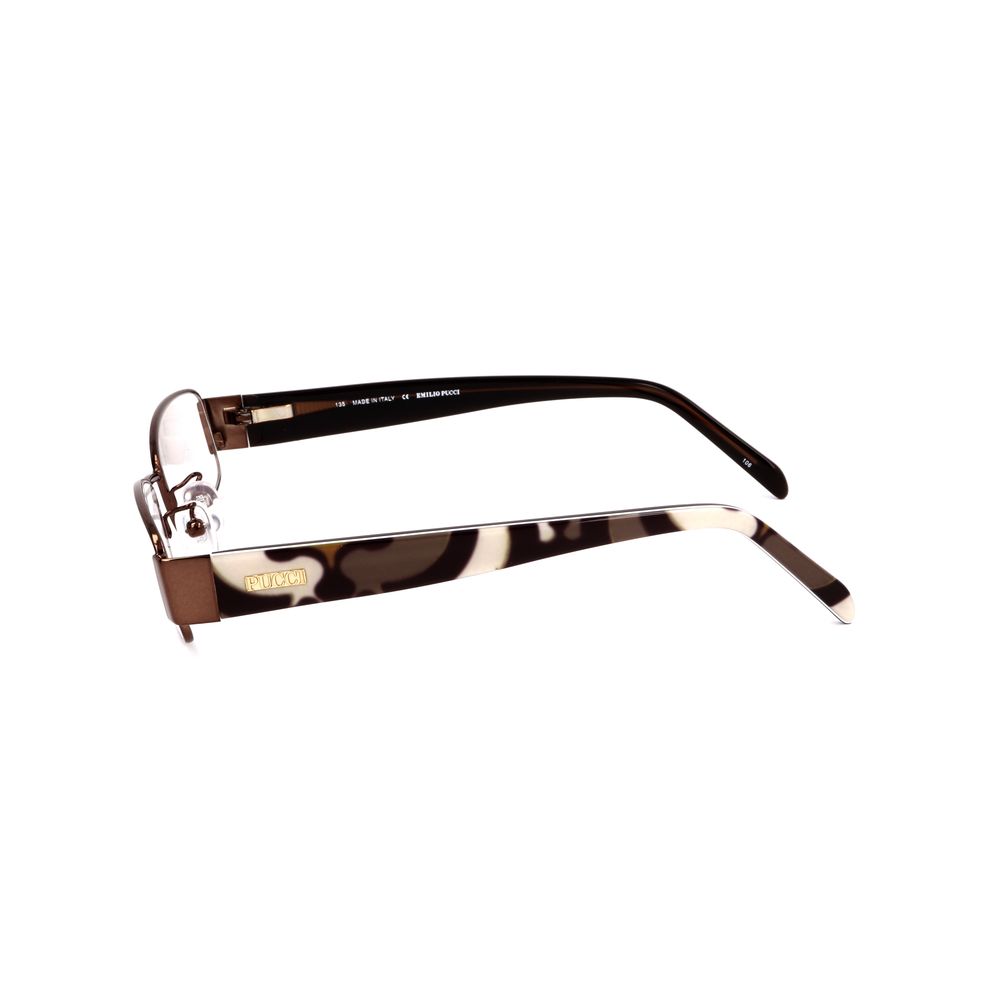 Lunettes (monture) en métal marron Emilio Pucci