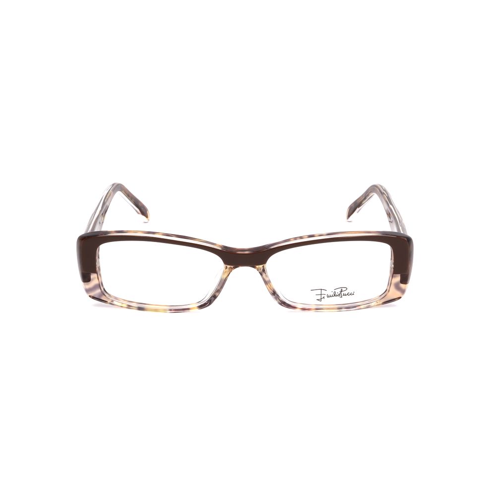 Lunettes (montures) en plastique marron Emilio Pucci