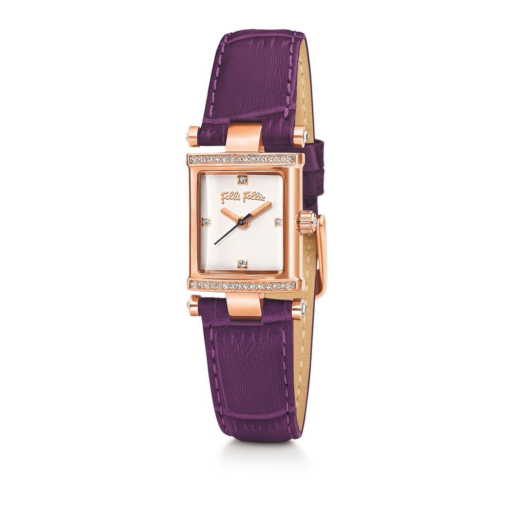 Montre habillée Folli Follie en cuir violet