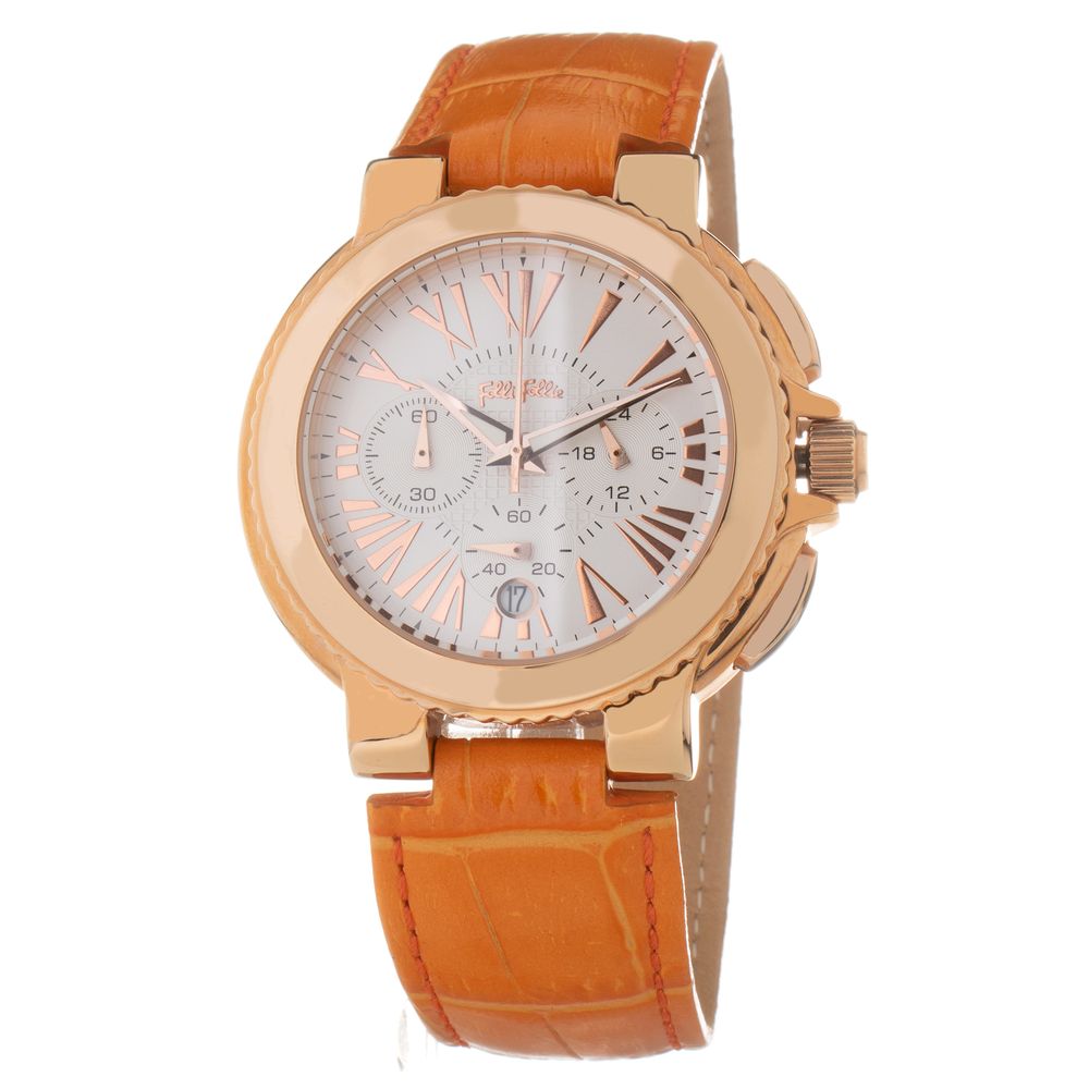 Montre habillée Folli Follie en cuir orange