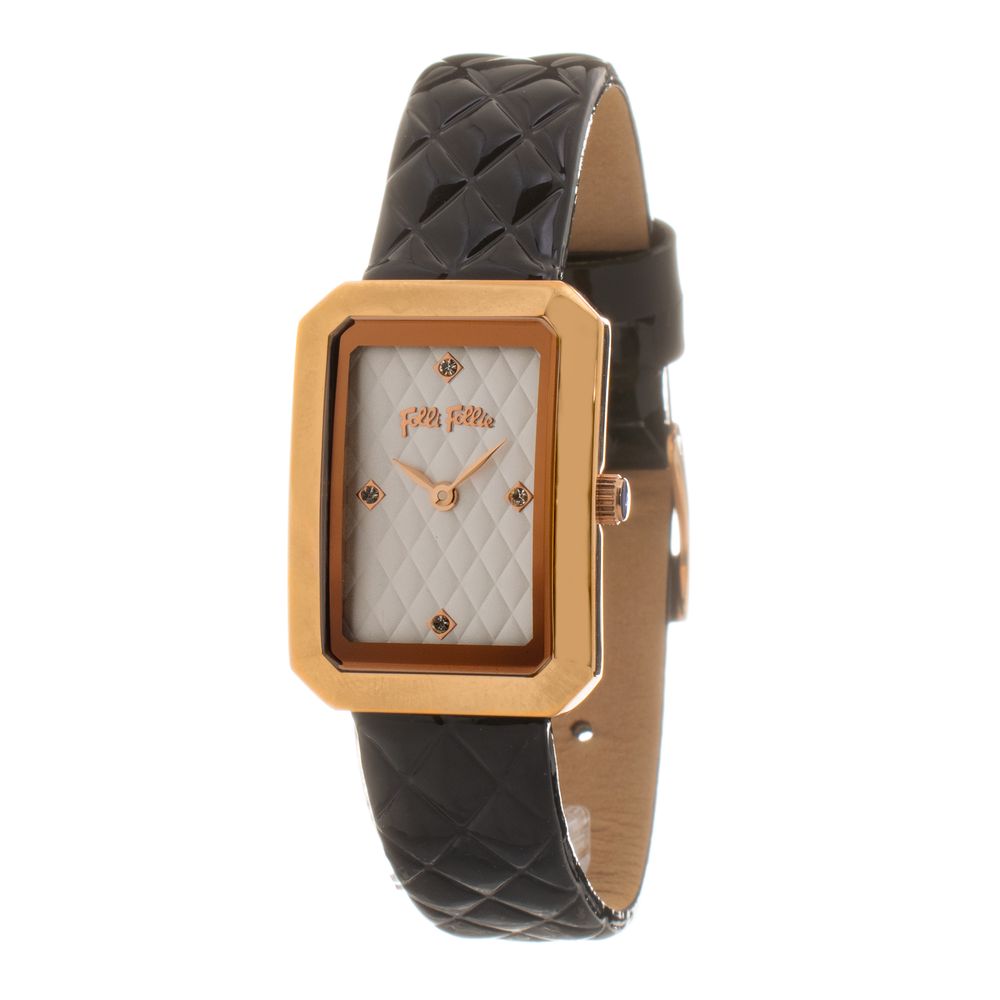 Montre habillée Folli Follie en cuir noir