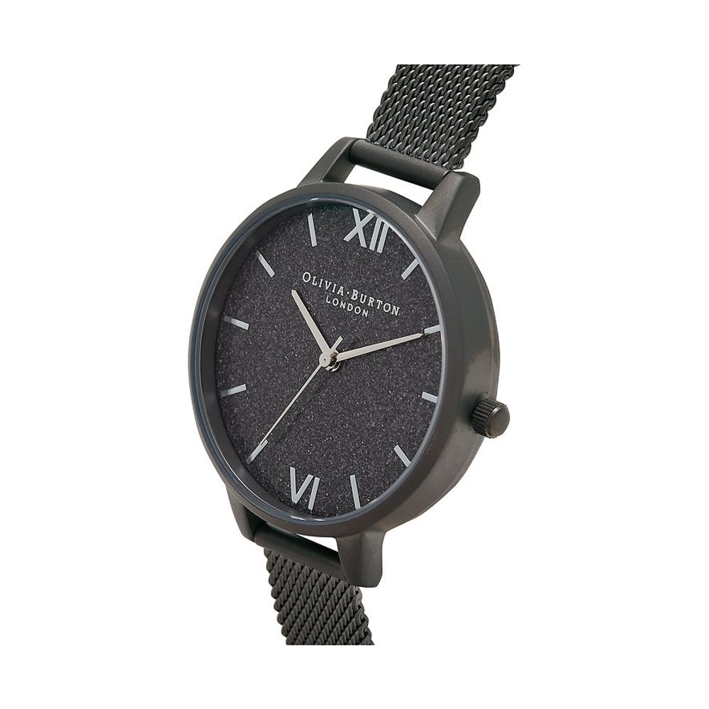 Montre Olivia Burton en acier inoxydable noir