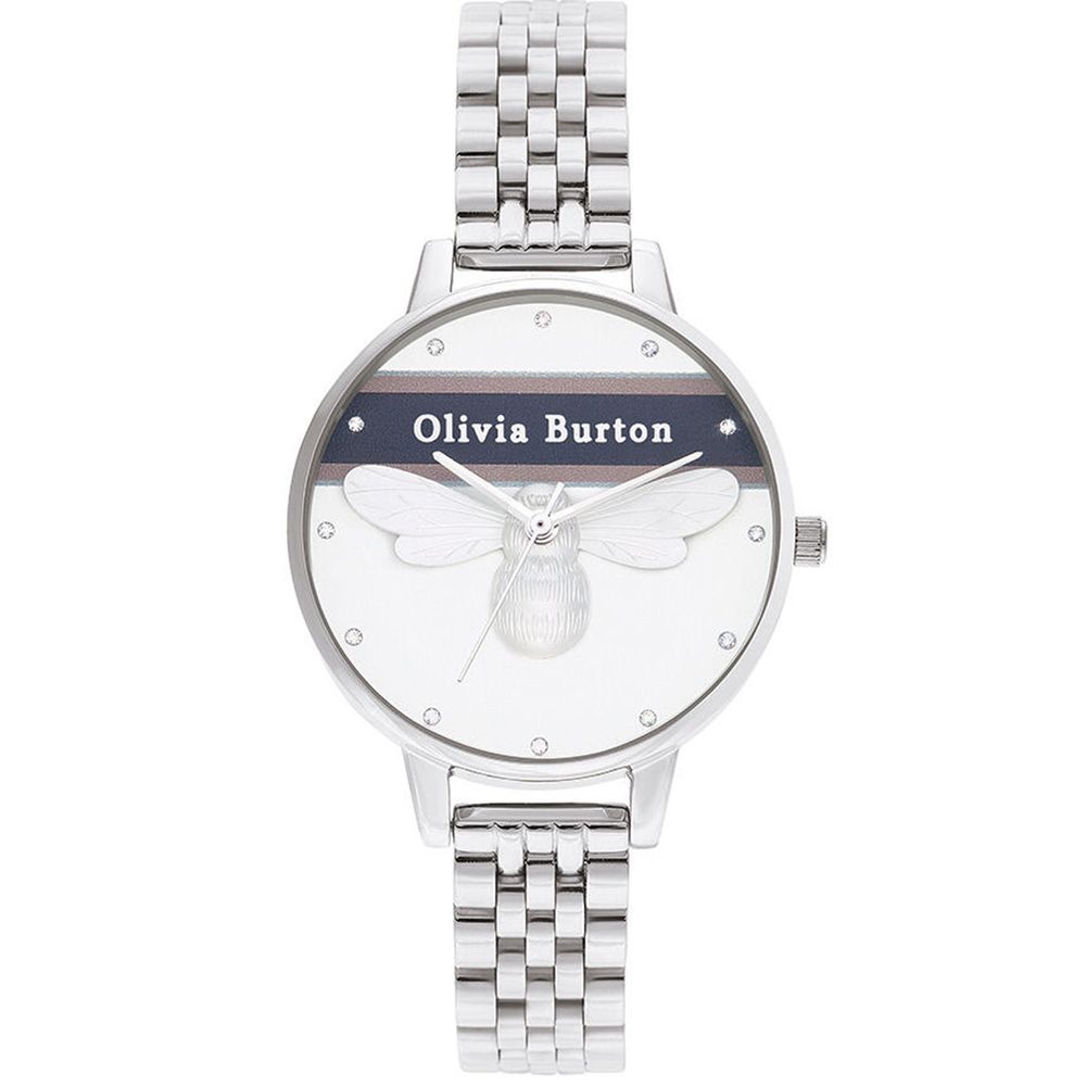 Montre habillée Olivia Burton en acier inoxydable argenté