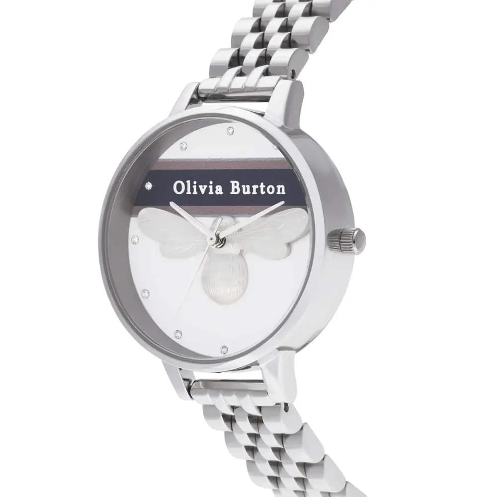Montre habillée Olivia Burton en acier inoxydable argenté