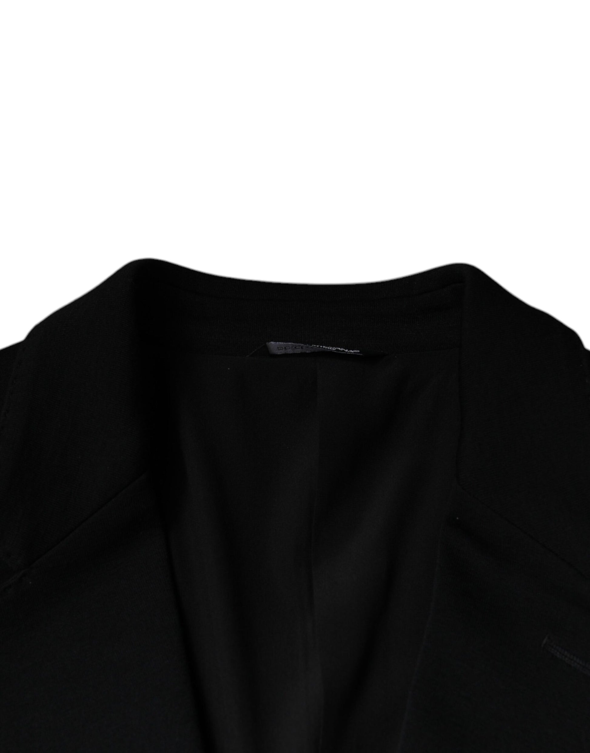 Blazer de Costume Dolce & Gabbana Noir en Laine à Simple Boutonnage