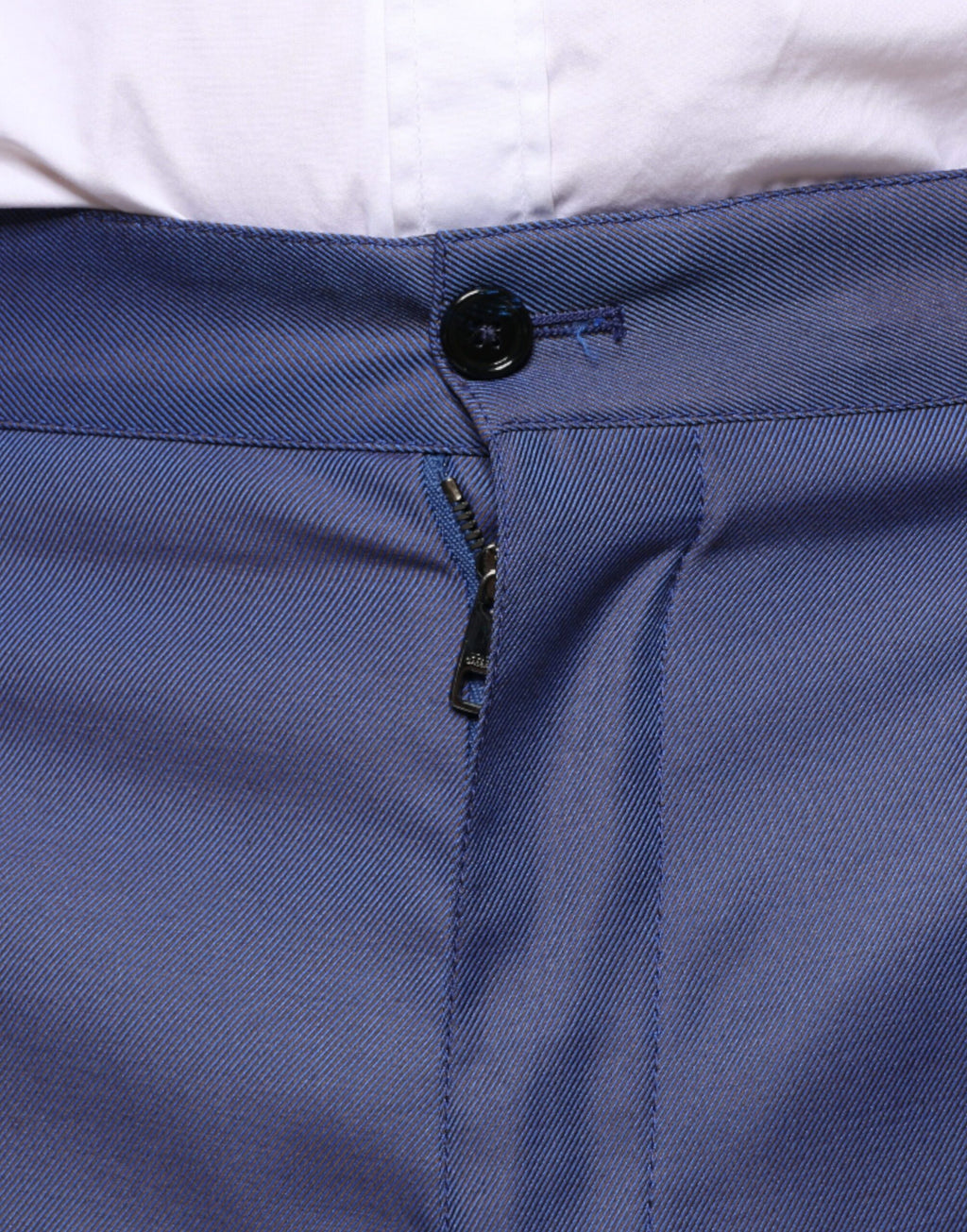 Pantalon habillé fuselé en laine bleue Dolce & Gabbana