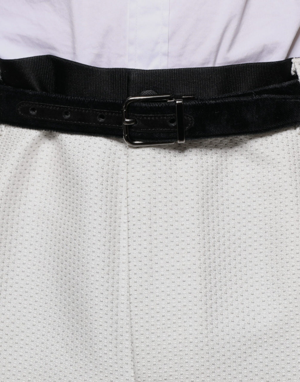 Pantalon de costume Dolce & Gabbana blanc en polyester