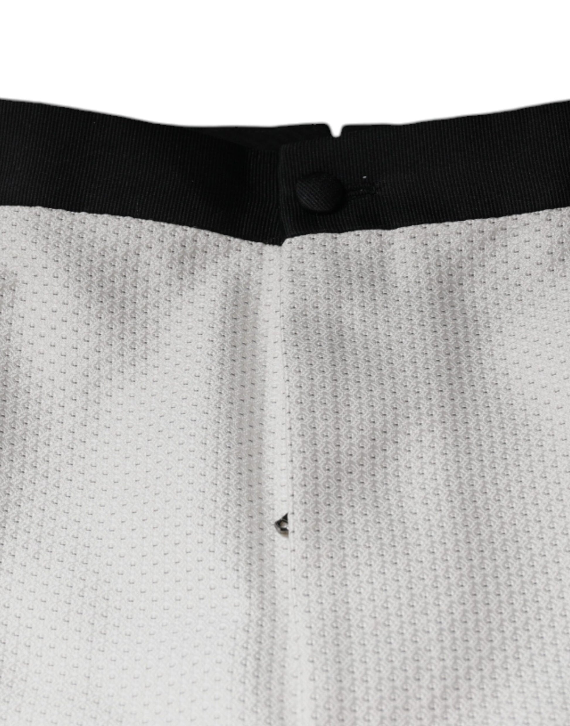 Pantalon de costume Dolce & Gabbana blanc en polyester