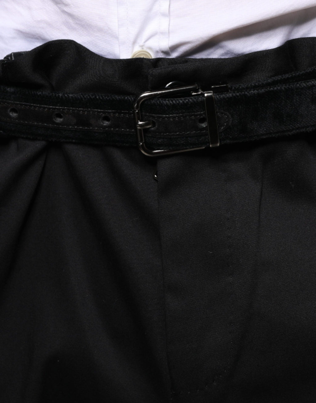 Pantalon de Costume Slim Homme Dolce & Gabbana en Coton Stretch Noir