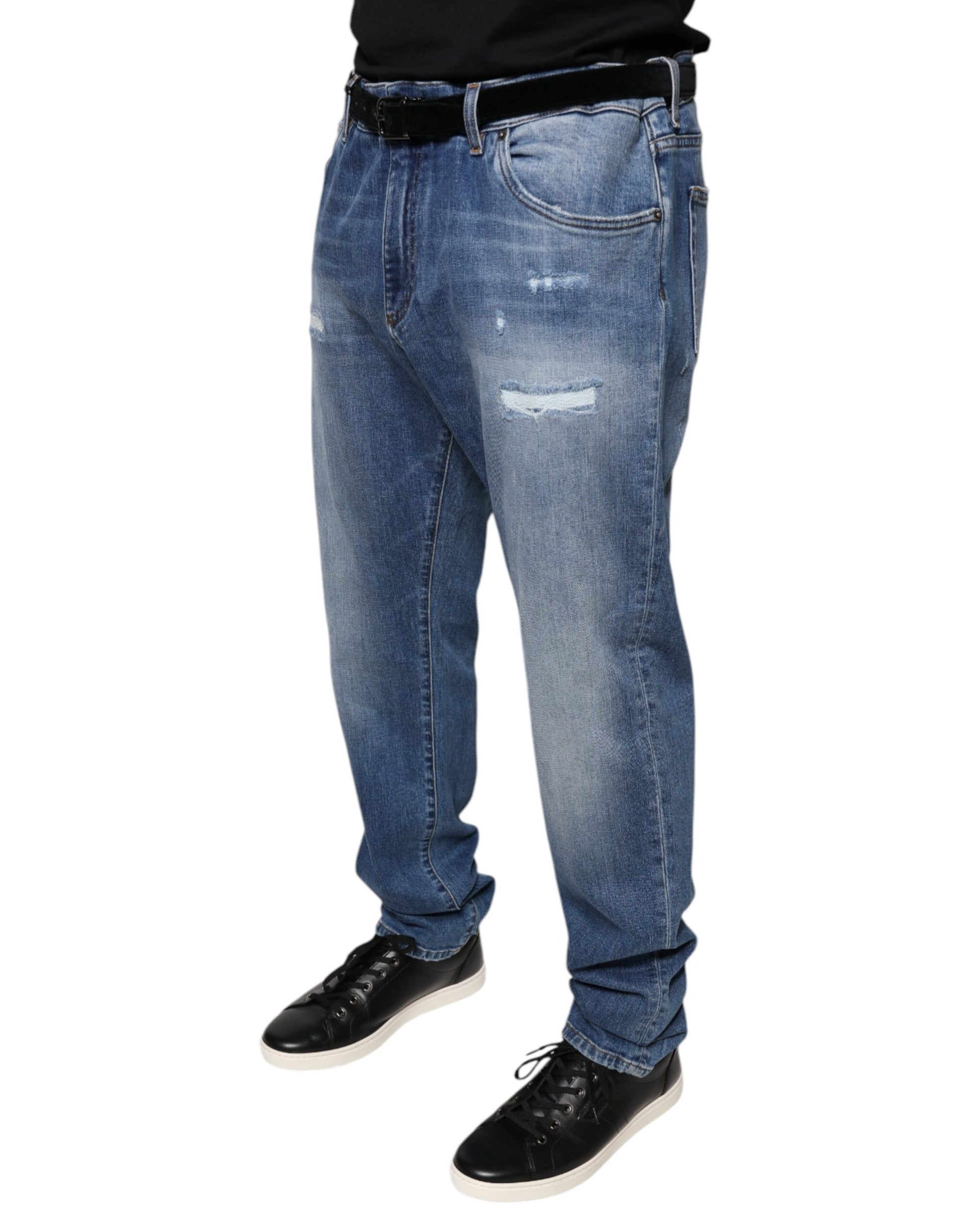 Dolce & Gabbana Blue Relaxed Fit Jeans for Men detail view