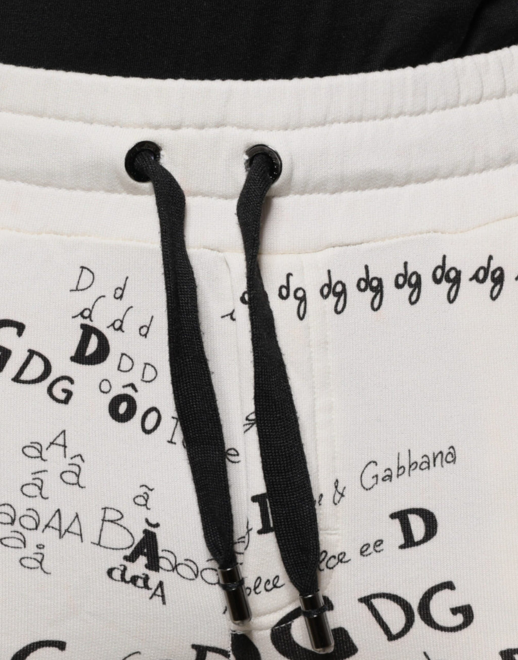 Dolce & Gabbana Pantalon de survêtement jogger en coton imprimé blanc