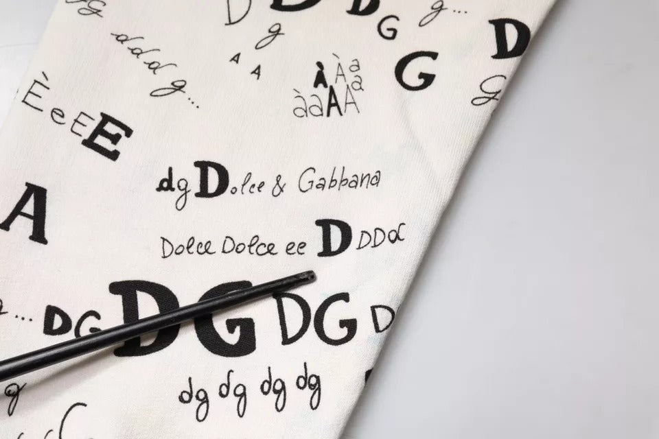 Dolce & Gabbana Pantalon de survêtement jogger en coton imprimé blanc