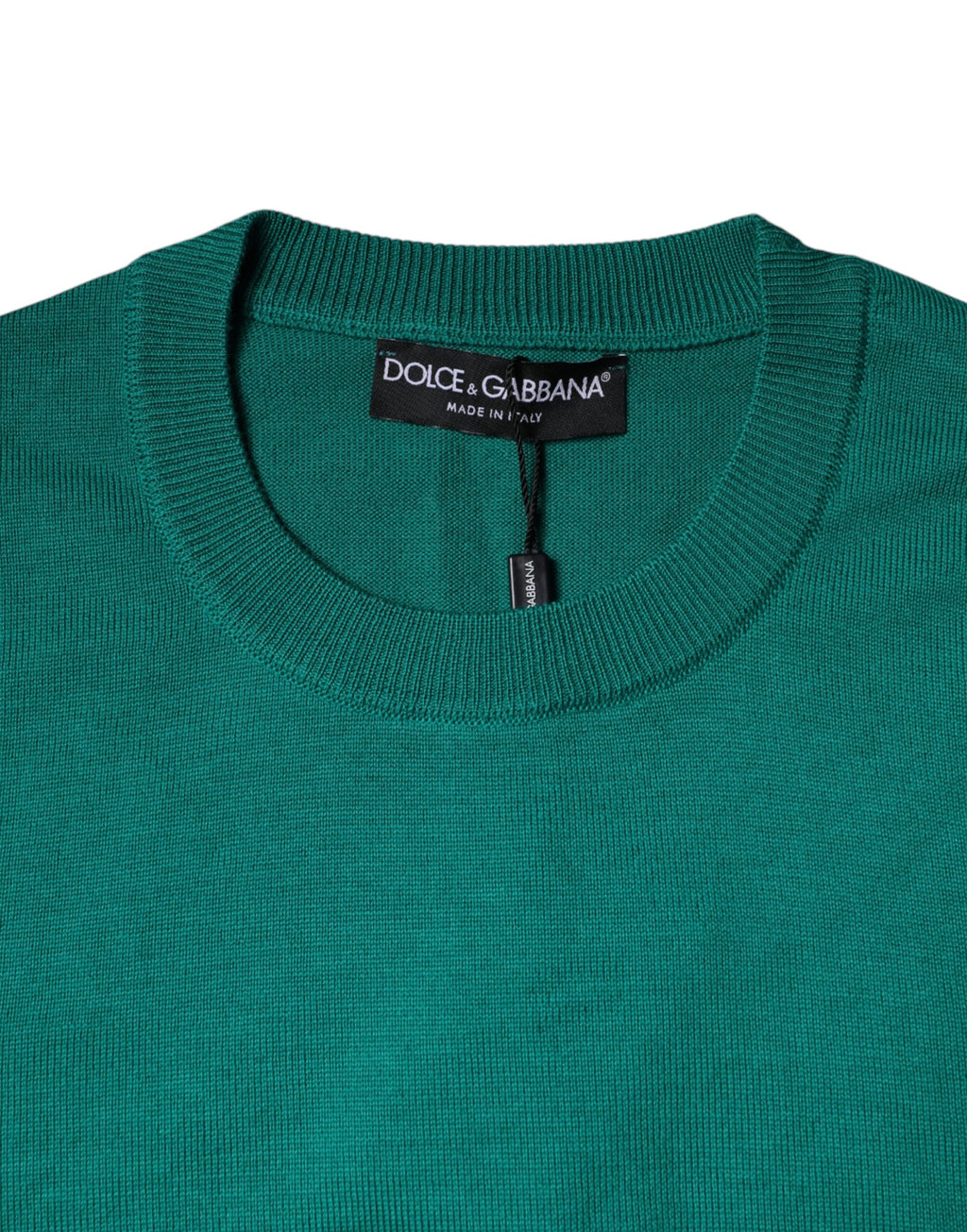 Pull ras du cou Dolce & Gabbana en maille de laine verte