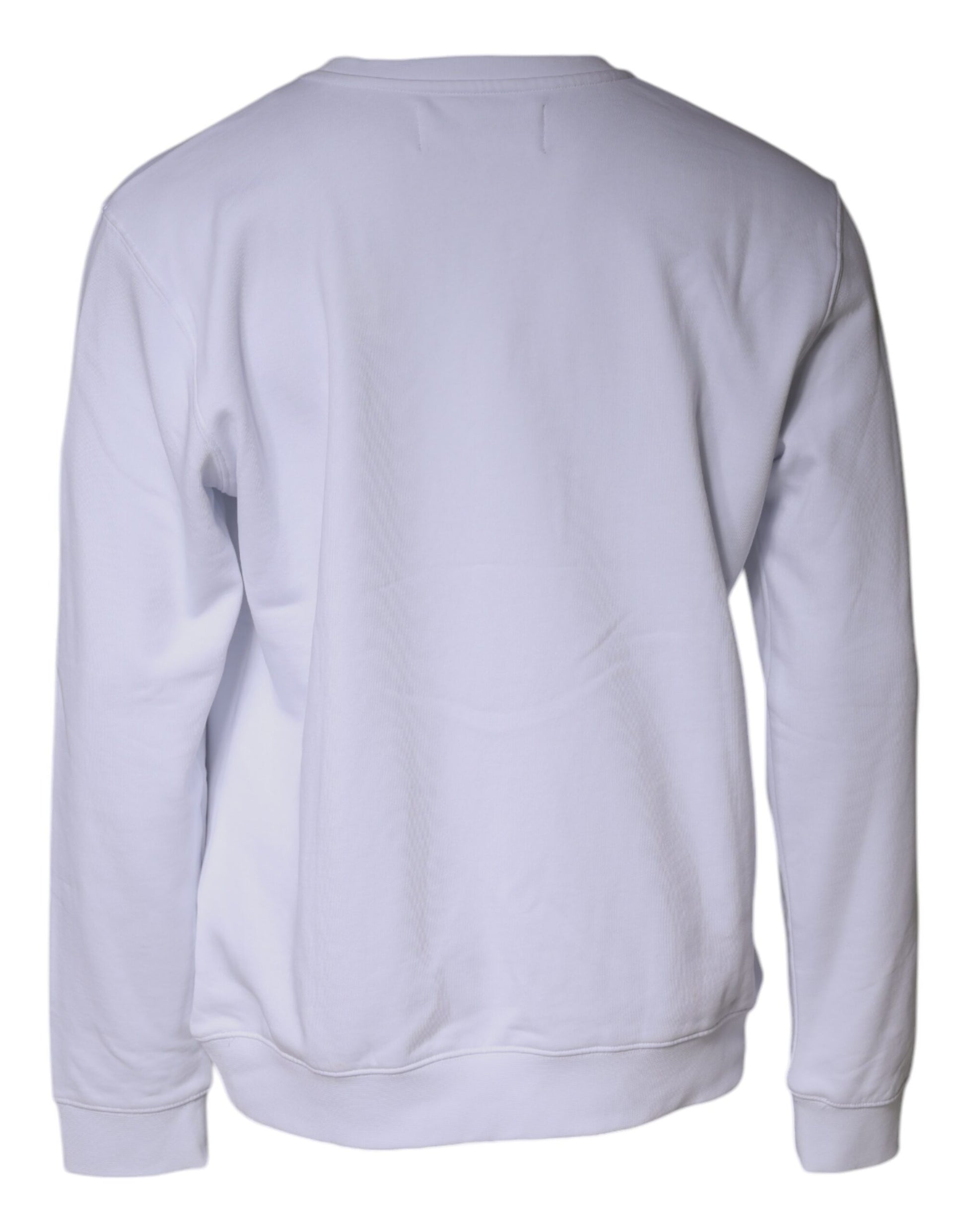 Replay Herren Sweatshirt mit Rundhalsausschnitt und geprägtem Logo, Weiß