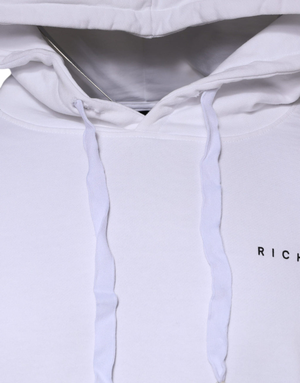 Sweat-shirt à capuche en coton à logo blanc John Richmond