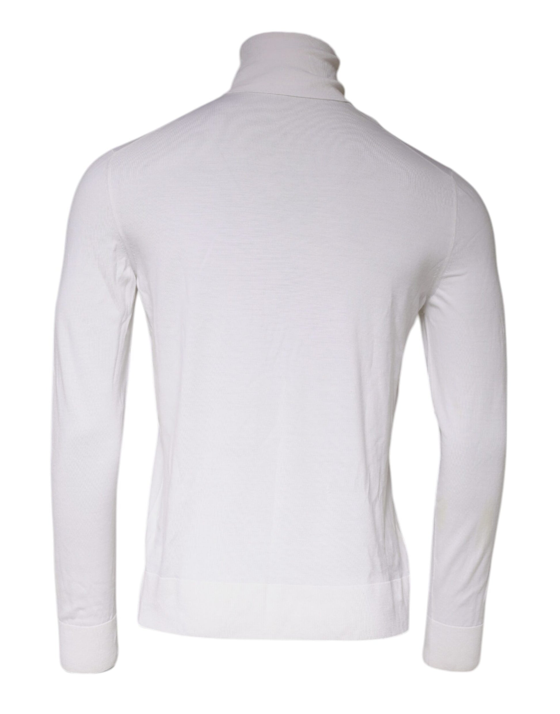Pull col roulé à manches longues Dolce & Gabbana blanc pour homme