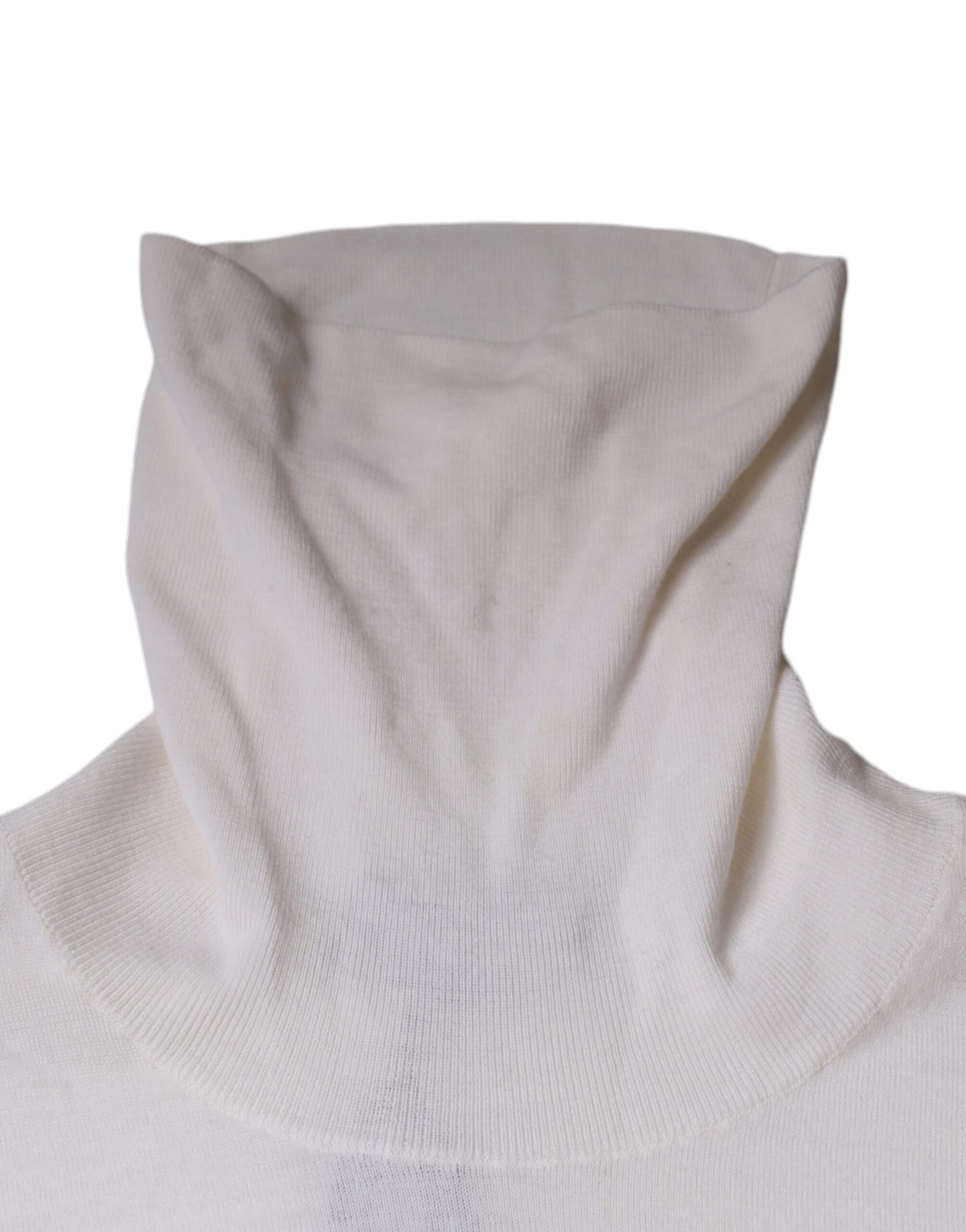 Pull col roulé à manches longues Dolce & Gabbana blanc pour homme