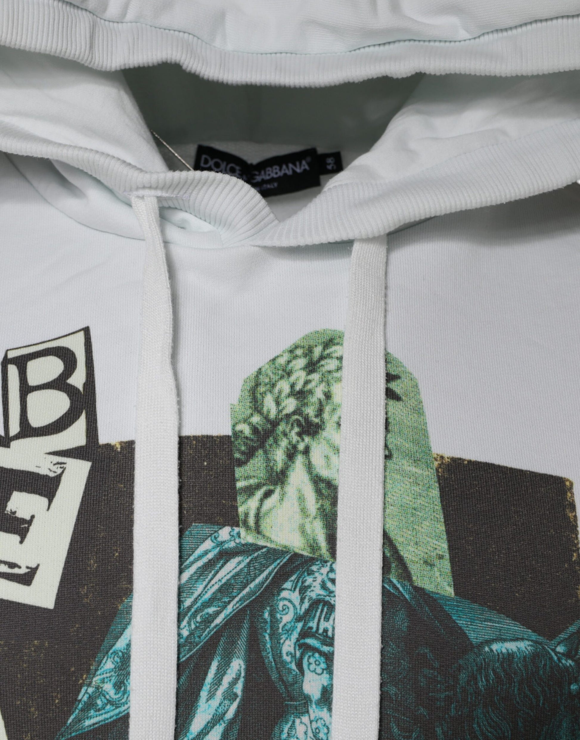 Pull en coton à capuche blanc Dolce & Gabbana Caesar