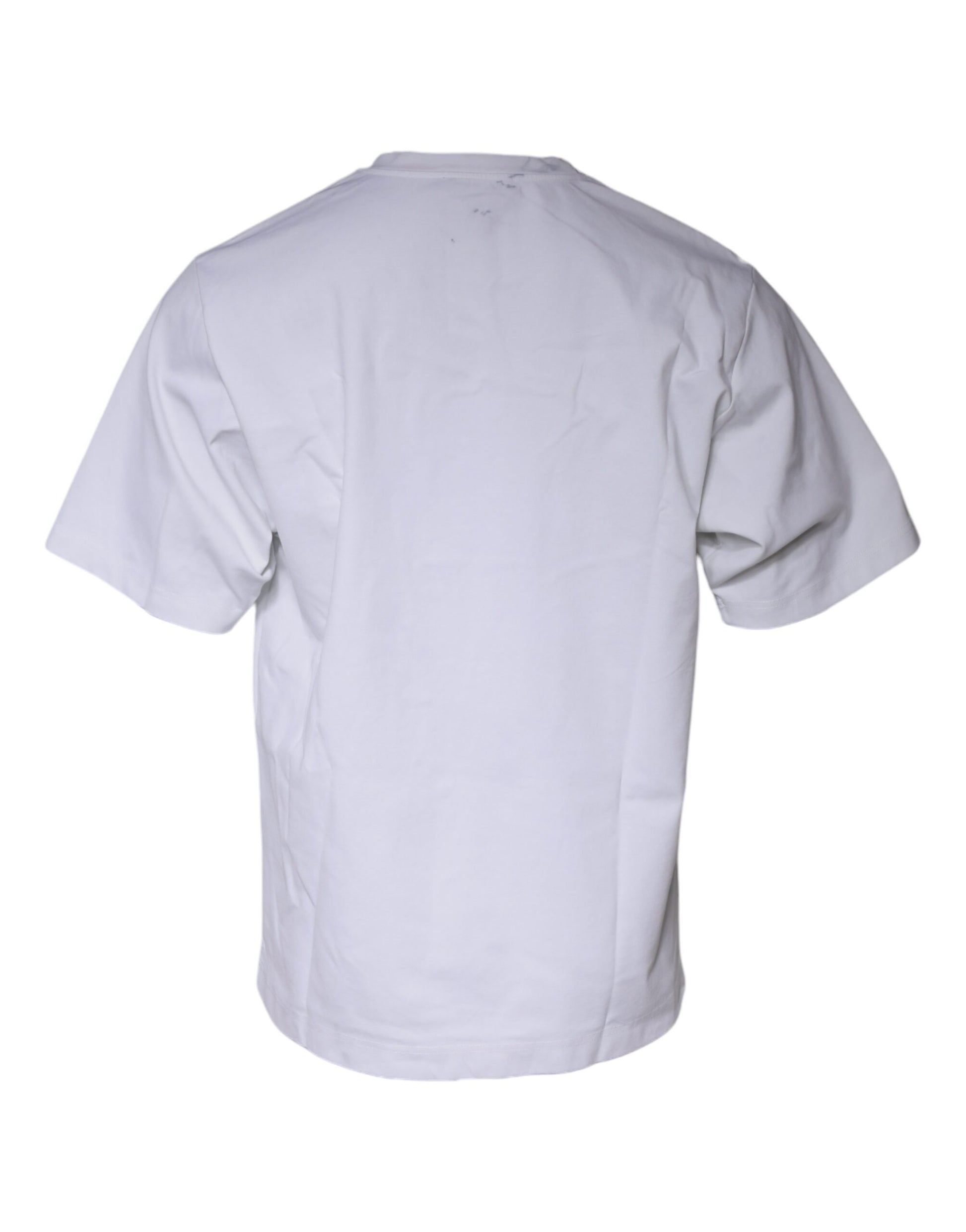 T-shirt Dolce & Gabbana en coton blanc à col rond et imprimé graphique