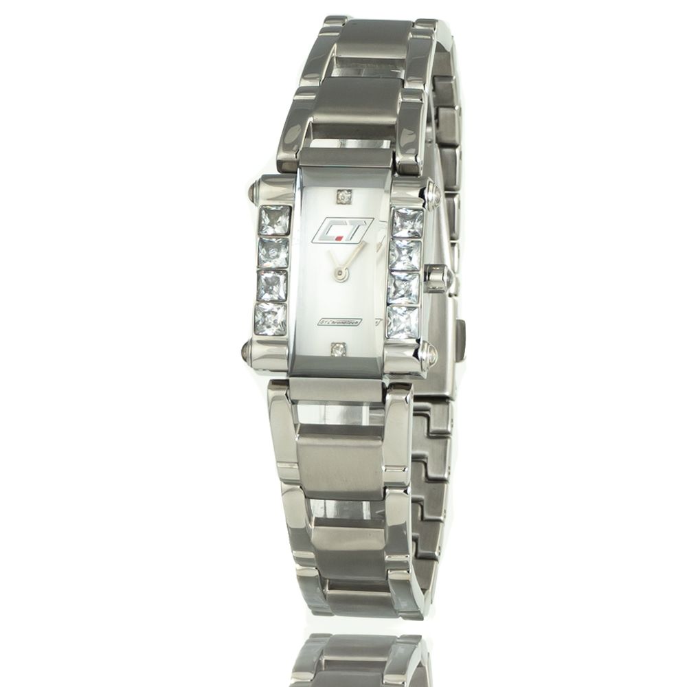 Montre de soirée Chronotech en acier inoxydable argenté