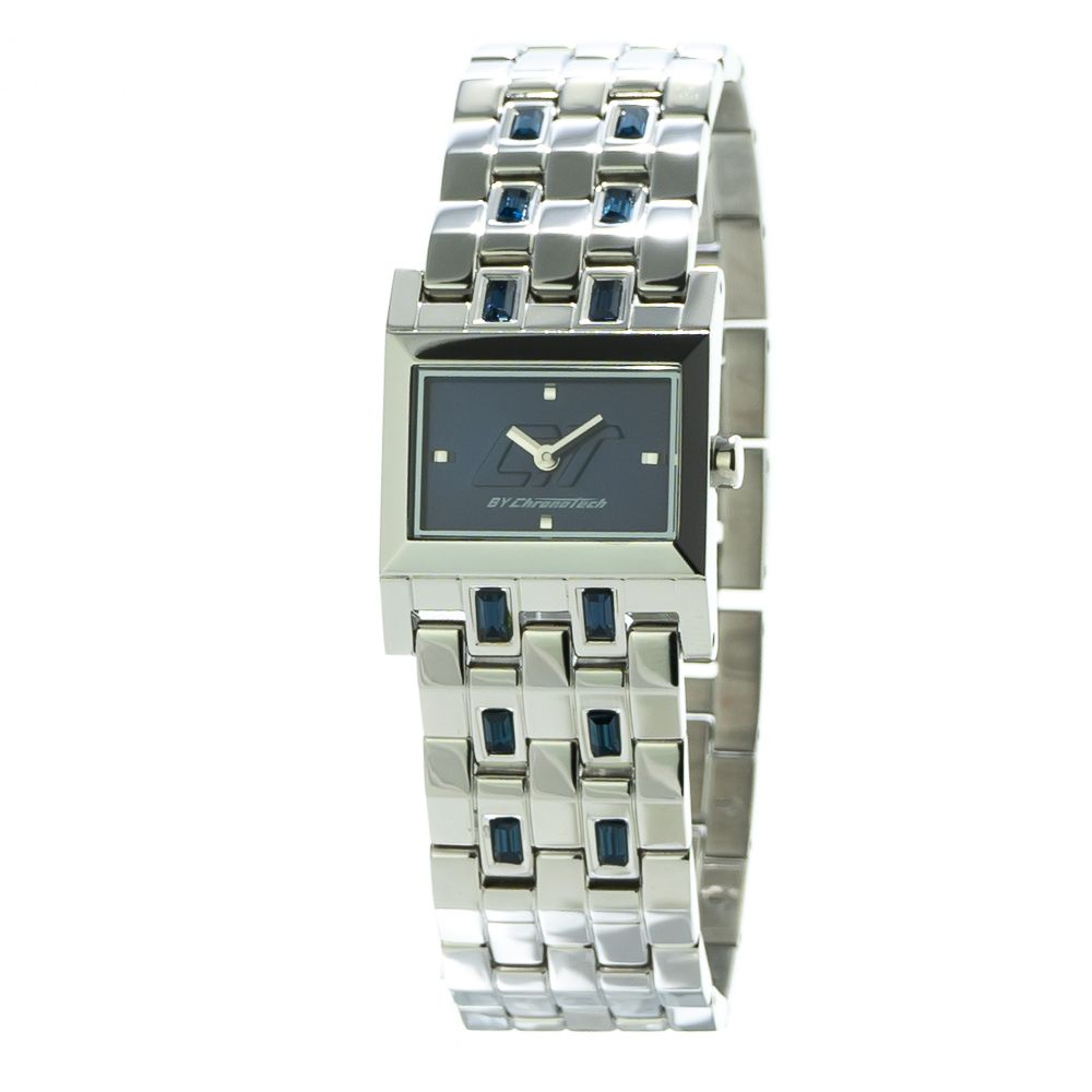 Montre Chronotech en acier inoxydable argenté avec bracelet